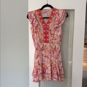 Poupette St. Barth Pink and Orange Kids Casual Dress